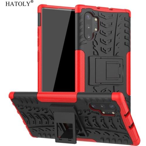 For Samsung Galaxy Note 10 Plus Case Anti-knock Heavy Duty Armor Stand Cover Silicone Phone Case For Samsung Note 10 Pro Plus