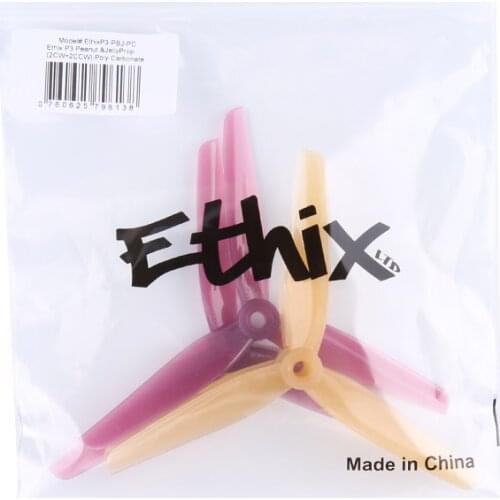 2Pairs HQPROP Ethix P3 Peanut Butter & Jelly Prop 5130 5.1X3X3 3-Blade PC Propeller for RC FPV Racing Freestyle 5Inch Drones
