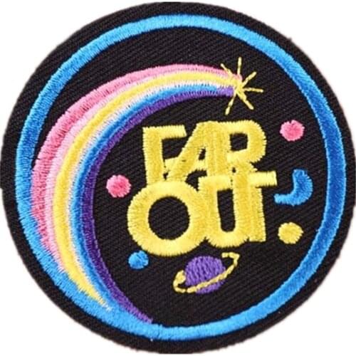 Custom Embroidered Patch Round Saying Patch for promotional gifts giveaway decoracting for cloth Made In China Biker Vest Patch