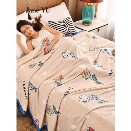 Coral Velvet Blanket Quilt Summer Siesta Sofa Air Conditioning Bedspread Flannel Single Towel