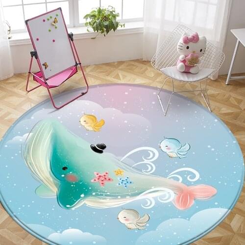 Top Brand Blue Dolphin Pattern Kid play carpet children Rug baby nursery crawling flannel Children durable non-slip floor carpet
