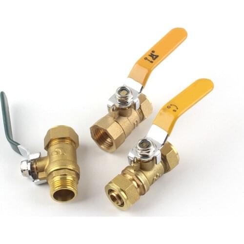 Brass DN15 Aluminum Plastic Tube Ball Valve G1/2 Inch Thread Gas Floor Heating Switch Solar Water Heater And Water Valve
