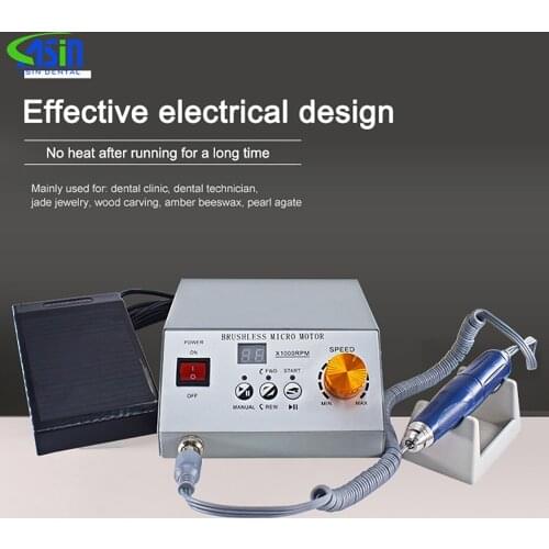 Jewellery Engraving Micromotor Dental Lab Equipment 50,000rpm Brushless Micromotor Unit with Lab Handpiece