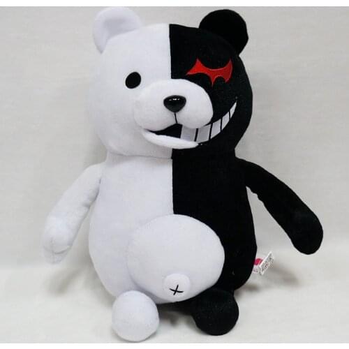 Dangan Ronpa Super Danganronpa 2 Monokuma Black & White Bear Plush Toy Soft Stuffed Animal Dolls Birthday Gift for Children