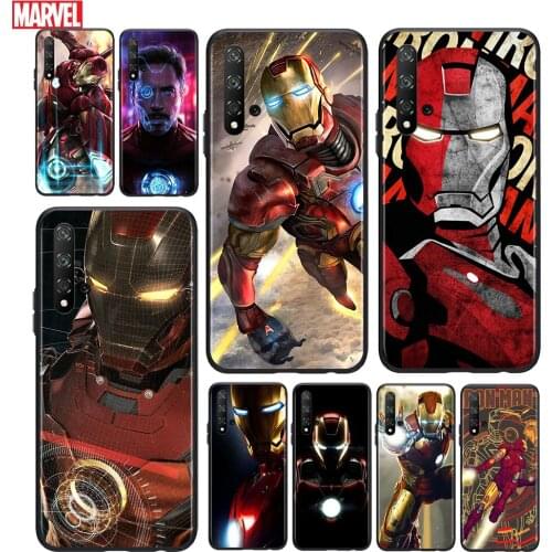 Marvel Iron Man For Huawei Honor 10 20 30 10i 20i 30i 10X V20 V30 20S 30S 30i X10 Pro Plus Lite Black Soft Phone Case