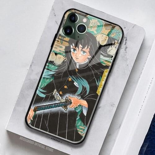 Muichiro Tokito Anime Soft Silicone Tempered Glass for IPhone SE 6 6s 7 8 Plus X XR XS 11 12 Mini Pro Max Phone Case Cover Shell