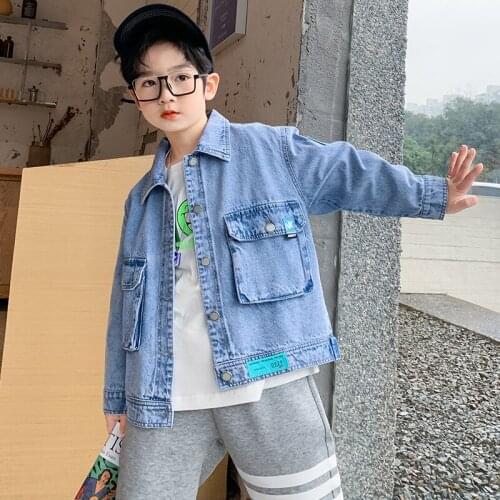 Soft Spring Autumn Boy Coat Overcoat Top Kids Costume Teenage Gift Children Clothes High Quality Plus Size