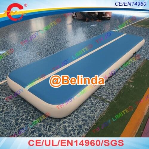 Free Shipping 4x1x0.2m DWF Inflatable Air Gym Track Tumbling Mat, Drop Stitches Material Air Track