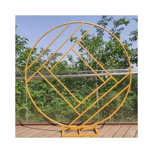 New wedding props tie yi creative ring geometric road guide diamond box frame screen stage background decorations