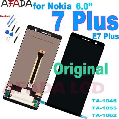 Original 6.0" LCD For Nokia 7 plus E7 Plus TA-1062 TA-1046 TA-1055 LCD Display Touch Screen Digitizer Assembly Replacement