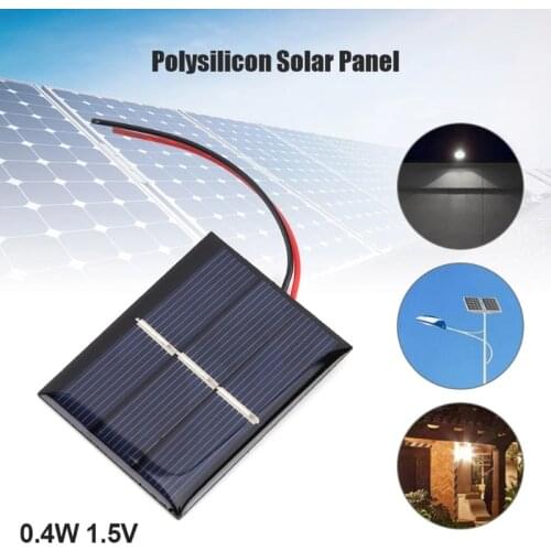 0.4W 1.5V Polysilicon Solar Epoxy Panel Module Light Cell Battery Charger Toy Solar Panel Study Silicon DIY Battery Charger