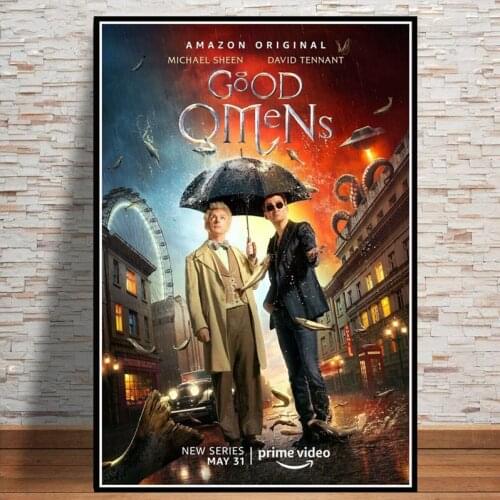 Good Omens Neil Gaiman Tv Series Posters And Prints Vintage Decor Picture Canvas Painting Wall Decorations Living Room Cuadros