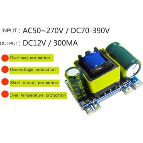 Precision 12V3W 3.5W Switching Power Supply Module AC DC Isolated Power Board 300MA
