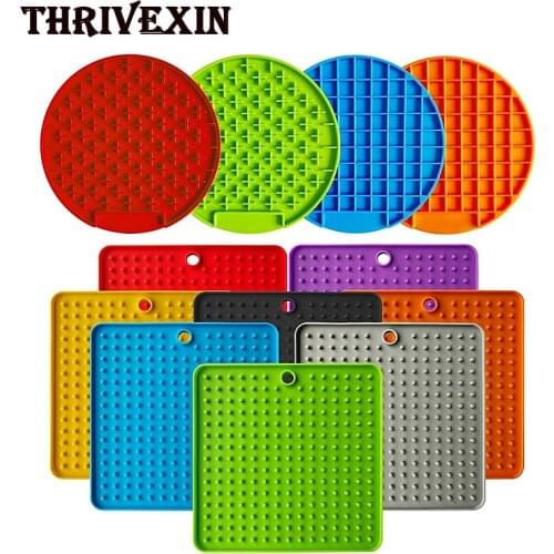 Dog Lick Mat Cats Slow Food Bowls Pet Dog Feeding Food Bowl Silicone Dog Feeding Lick Pad Fun Pet Slow Feeders Dog Accessories