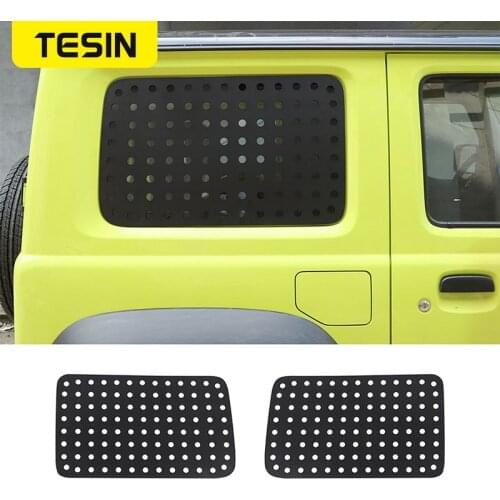 TESIN Exterior Accessories For Suzuki Jimny 2019 Car Trunk Rear Window Glass Plate Decoration Cover For Suzuki Jimny 2019-2020