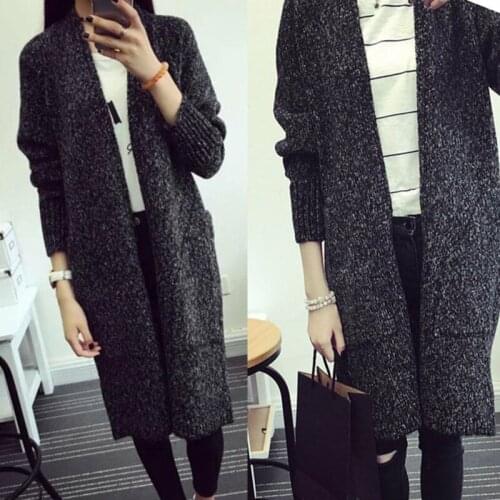 Long Sleeve Look thin Loose Knitted Sweater Jumper Cardigan Outwear Coat Women