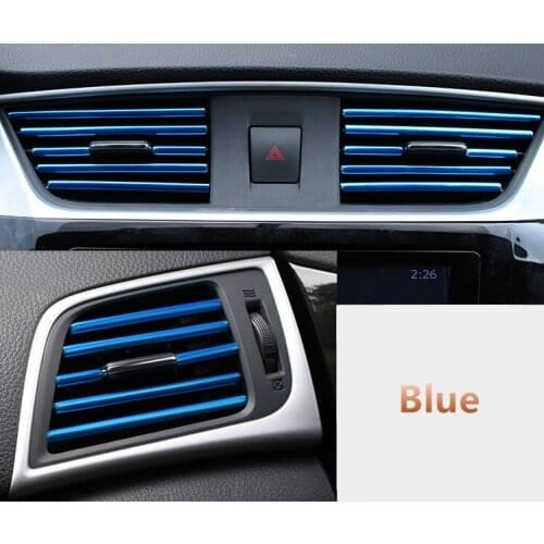 U Shape DIY Interior Air Vent Grille Switch Rim Trim Outlet Decoration Strip Moulding for Seat FR leon ibiza Altea Alhambra