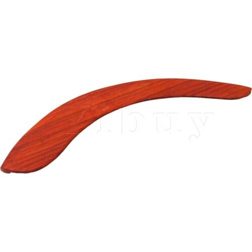 Yibuy 1x Red Redwood Short Figured Solid Guitar Arm Rest Guitar Parts Replacement