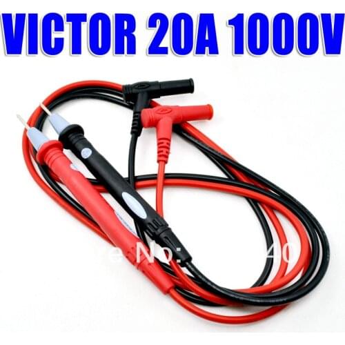 Free Shipping VICTOR/20A 1000V Clamp Multi Meter Multimeter Probe Test Lead/multimeter probe clips