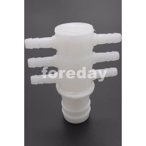 10PCS X 20mm 1 inlet 6 outlets exhaust air gas water pipe tap for Aquarium fish 6 WAYS tower-type > 100 degrees HQ 6MM *FD209X10