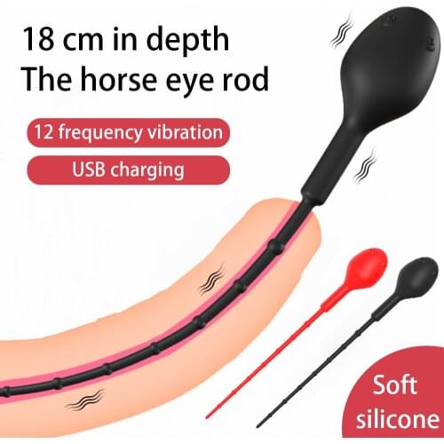 12 Frequency Urethral Vibrator Catheter Penis Plug Sex Toy for Men Penis Insertion Urethra Sound Dilator Vibrating Urethral Plug