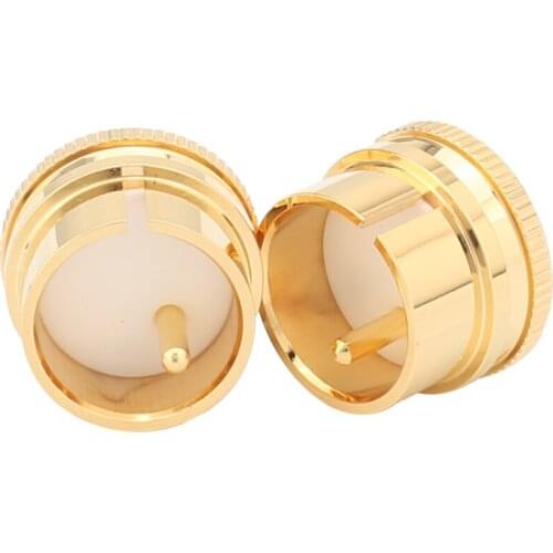 2PC CP001 XLR Socket Cap male Gold Noise Stopper Shielding Caps