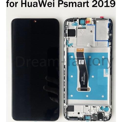 5PCS OEM LCD Display Touch Screen Digitizer Assembly Replacement for Huawei P Smart 2019 with frame