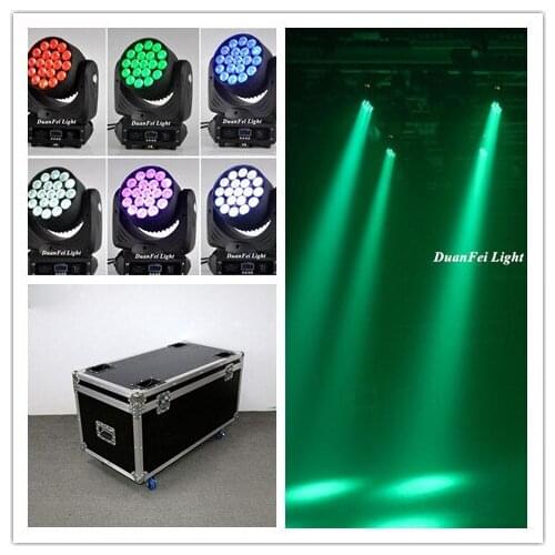 With flight case 6pcs/lot LED Stage Moving head beam rgbw 19x12w led moving head wash zoom beam led zoom