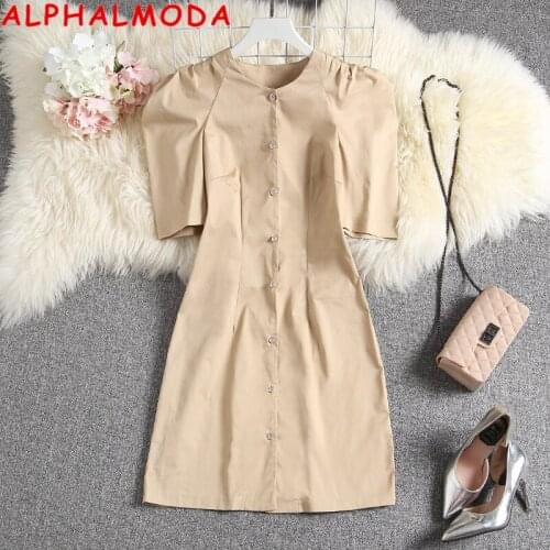 Летние платья-рубашки ALPHALMODA China At AliExpress