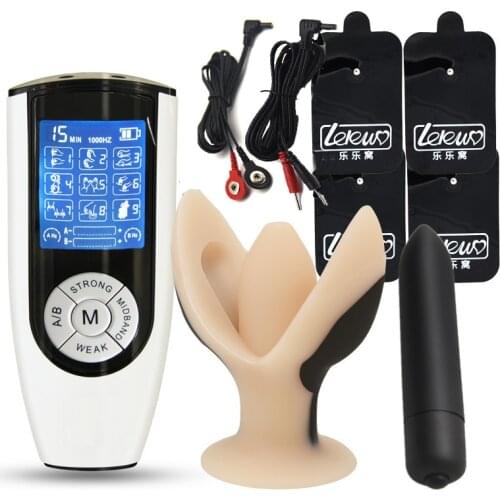 Electric Shock Anal Plug Vibrator Prostate Massager Dildo Butt Plug E-stim Nipple Pad Anal Dilator Vagina Plug Vibrator Sex Toys
