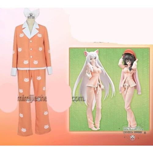 Anime Bakemonogatari Cosplay Hanekawa Tsubasa Halloween Everydajamasay Clothing Two-Piece