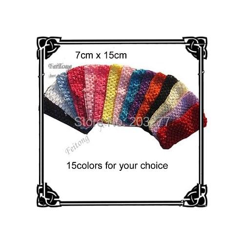 Free shipping 24pcs/lots 15color 3'' crochet waffle headband for children