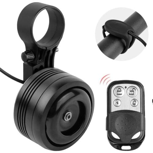 Wireless Electronic Horn 125DB USB Charging Bicycle Electric Bell Remote Control Anti-theft Alarm Bike Scooter Horn Cycling Part