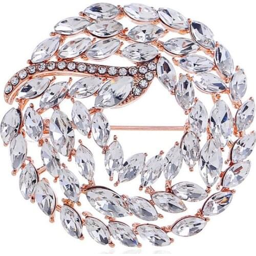 Crystal Brooches Women Jewelry Alloy Pins And Brooch Female Party Clothing Accessories