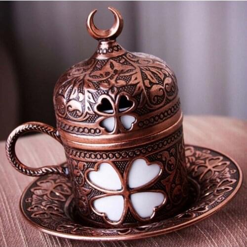 Turkish Coffee Cup 1 Pcs Copper Arabic Ottoman Traditional Gift Authentic New Product with Historical Pattern Espresso Serving