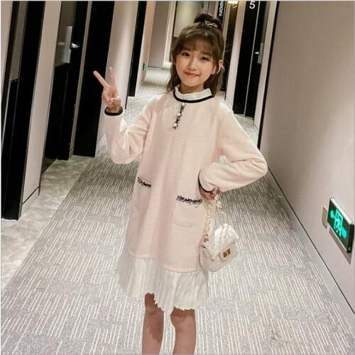 Kids Clothes Girl Dresses Spring Autumn Kids Long Sleeve Dress Fashion High-grade Children Dresses Cute Teen wear Clothing