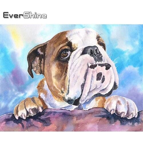 Evershine Diamond Embroidery Dog Handicrafts Full Square Diamond Painting Animals Rhinestone Picture Home Decor Gift
