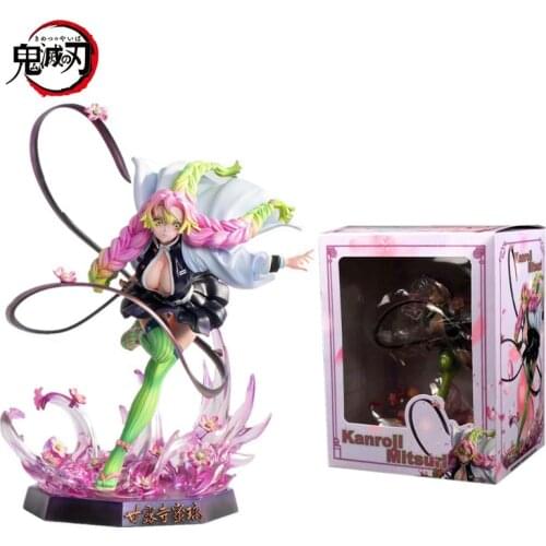 Anime Figure Demon Slayer Kanroji Mitsuri PVC Figurine Toys Statue Kimetsu No Yaiba Model Nezuko Model Dolls Collectible Figma