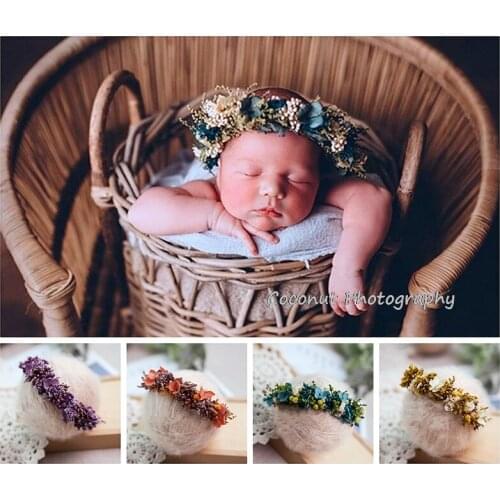 Coconut Newborn Photography Props full-moon baby headwear Infantil Photo Shoot Accessories Handmade Baby Headdress headband