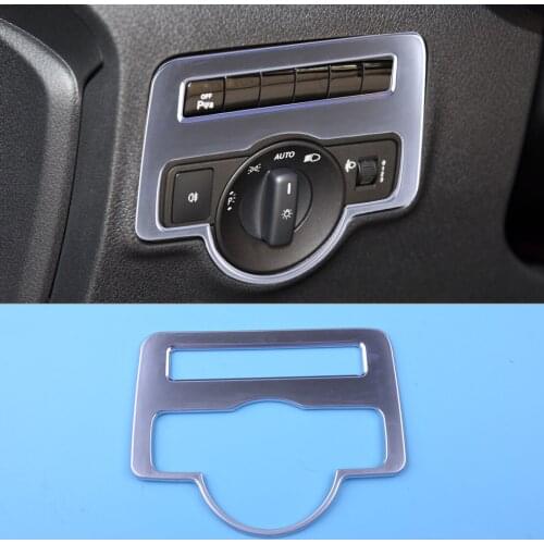CITALL Silver Car Front Head Light Switch Button Cover Trim Fit For Mercedes-Benz Vito W447 2014 2015 2016 2017 2018 2019