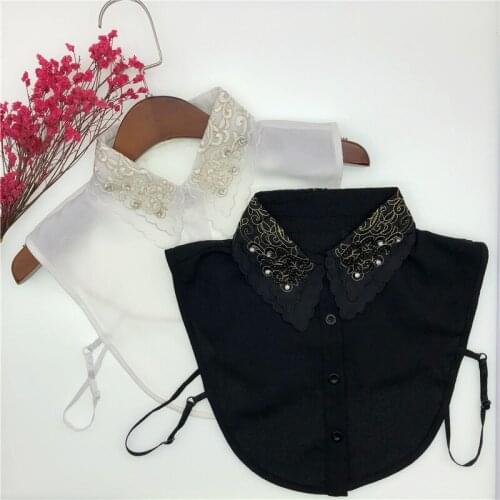 Linbaiway Fake Collars for Women Shirts Lady Detachable Collar Removable Blouse Tops False Collars Girls Nep Kraagie Decor