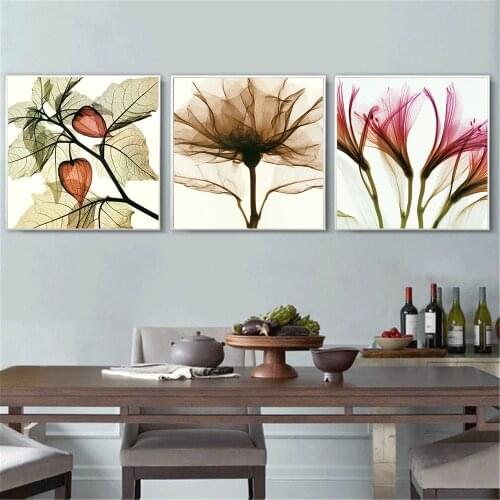 Nordic Wall Pictures for Living Room Bedroom Kitchen Decoration Canvas Print Flowers Painting Abstract Wall Art Plant Poster
