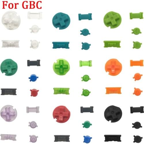 New 16 Colors Buttons for GBC A B D-Pad Buttons with Power ON/OFF Buttons Keypads For Gameboy Color Game Console Accessories