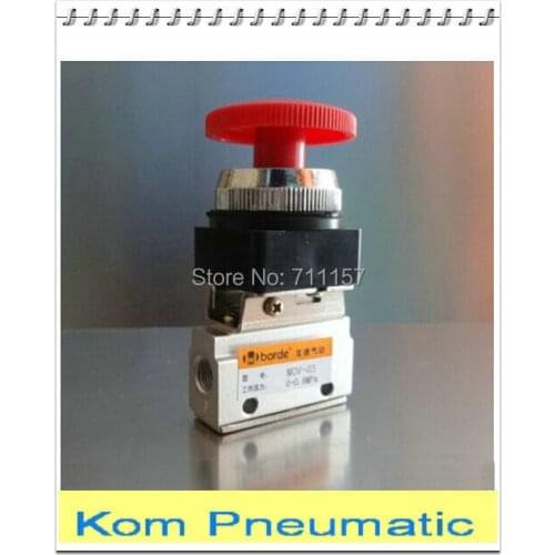 Pneumatic MOV-03 1/8" Inch Push Button Switch Mechanical Valve,2 Position 3 Way Hand Control Air Valve