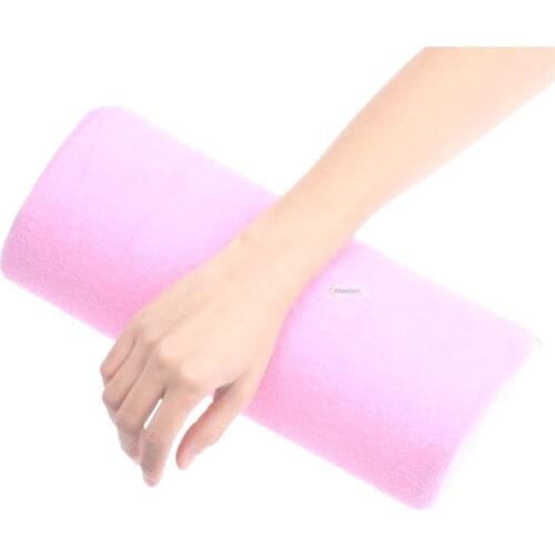1pc Pink Nail Pillow Soft Practical Cushion Hand Rest Pillow Nail Art Manicure Salon Holder Equipment