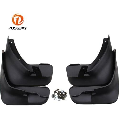 POSSBAY 4PCS High Quality TPE+PP Front Rear Mudguards Fit Renault Fluence 2009-2014 2012 2013 Car Mud Flaps Splash Guards Fender