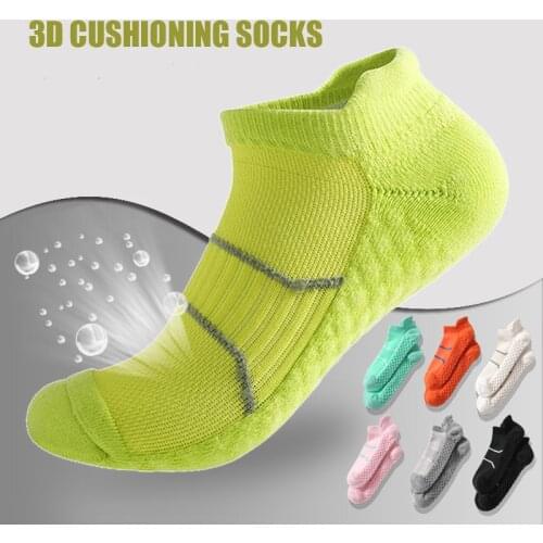 Men Women Professional Thicken Sports Socks Towel Bottom 3D Cushioning Socks Sweat Absorbent Breathable Cycling Running Socks