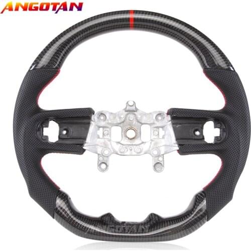 Steering Wheel Fit For jeep Carbon Fiber Perforated Leather Steering Wheel