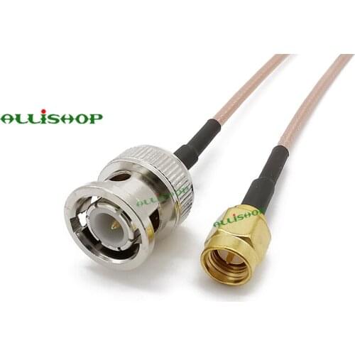 ALLISHOP BNC Male Plug To SMA Male Plug RG316 50 Ohm Coaxial cable 7/10/15/20/25/30/50CM