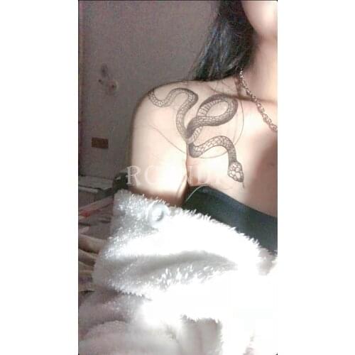 Waterproof Temporary Tattoo Sticker Snake Animal Fake Tatoo Flash Tatto Arm Back Leg Body Art for Women Men